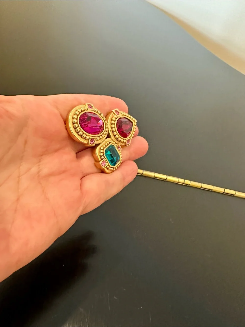 Oscar de La Renta RETRO ICONIC COUTURE LUXURY RUNWAY RARE CRYSTAL BROOCH